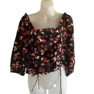 Crop top butterfly large